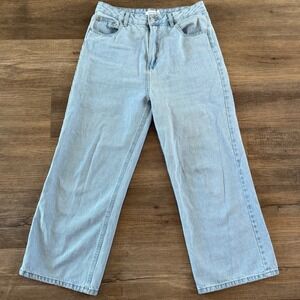 Pre-owned Women's Glassons High Waist Wide Leg Jeans US 10